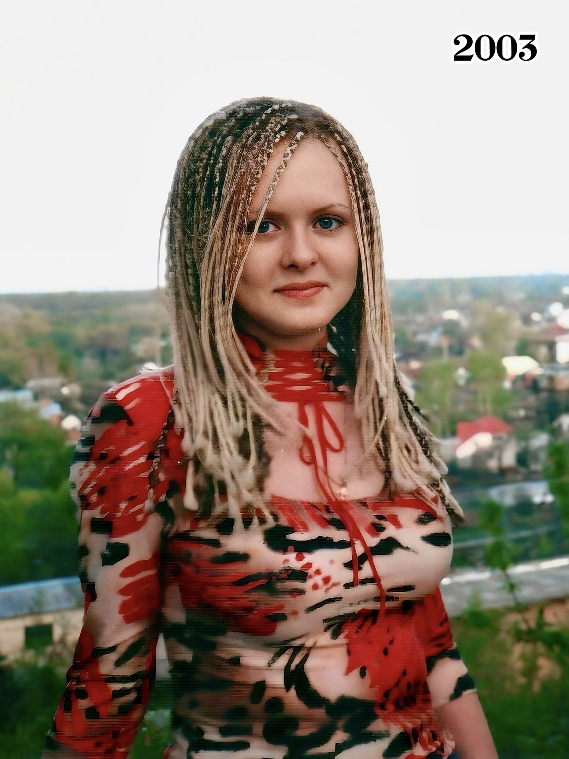 Elena with box braids, 2003