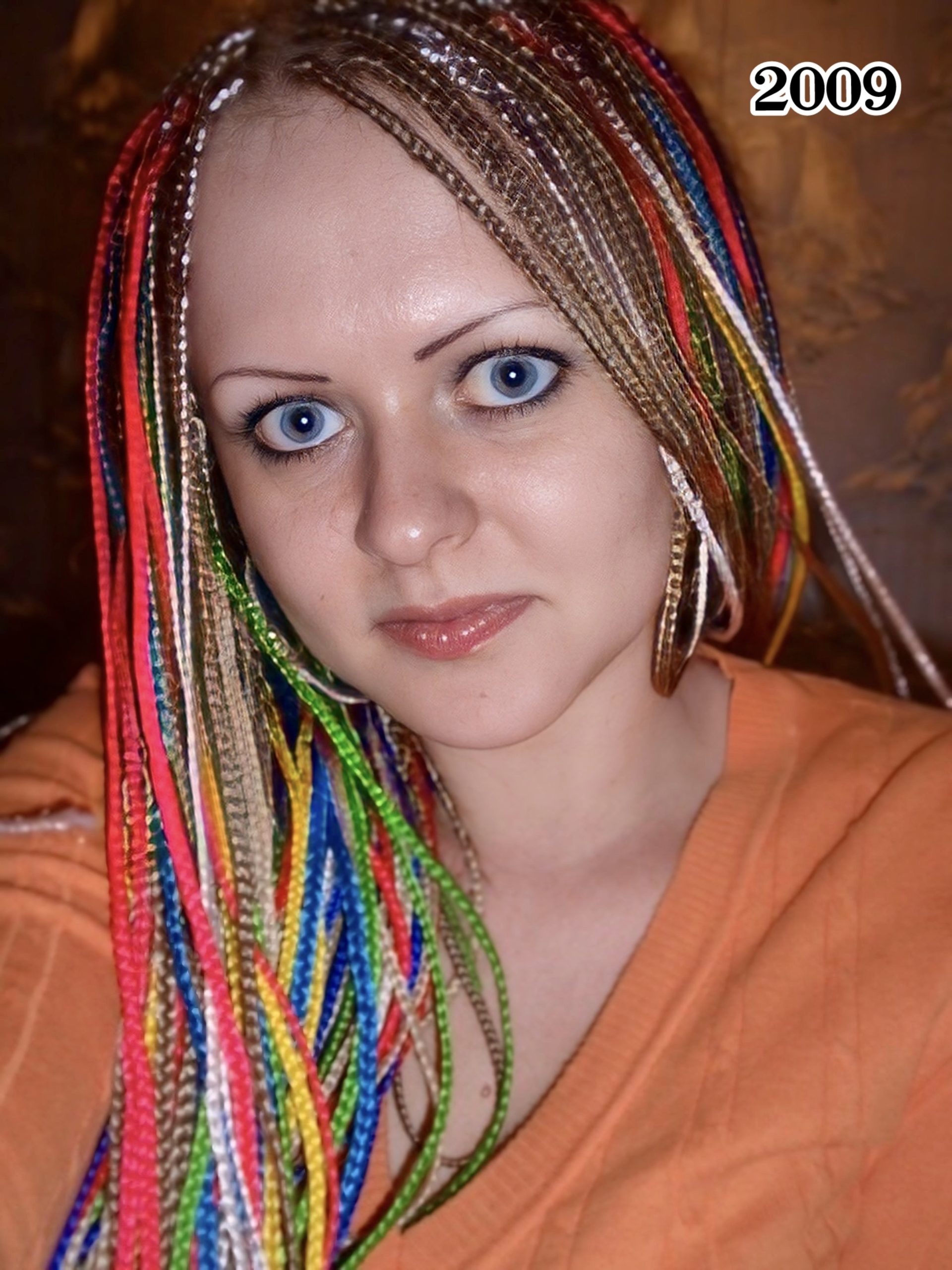 Elena with box braids, 2009