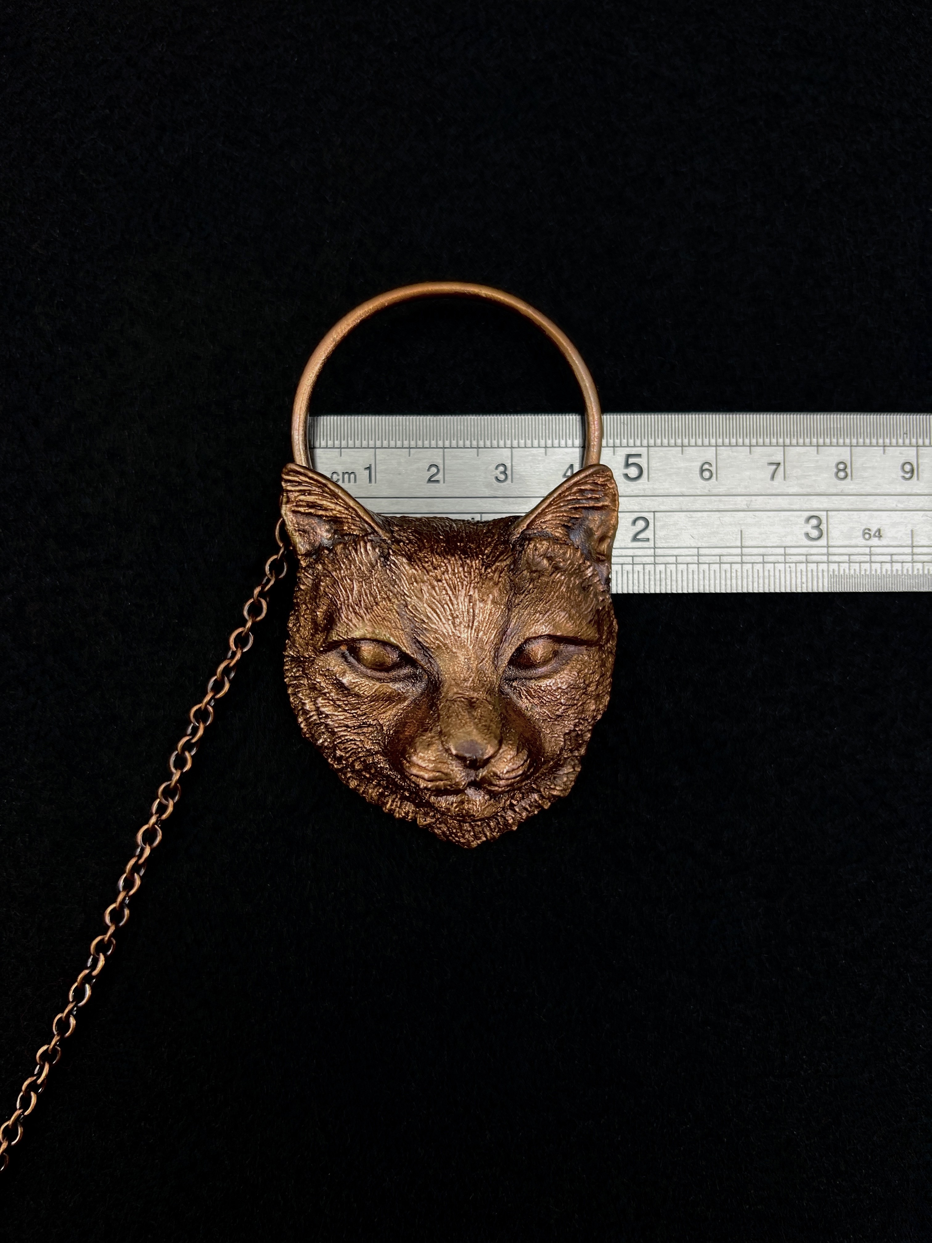 Copper cat hairpin, hair jewelry, hair clip, hair accessory