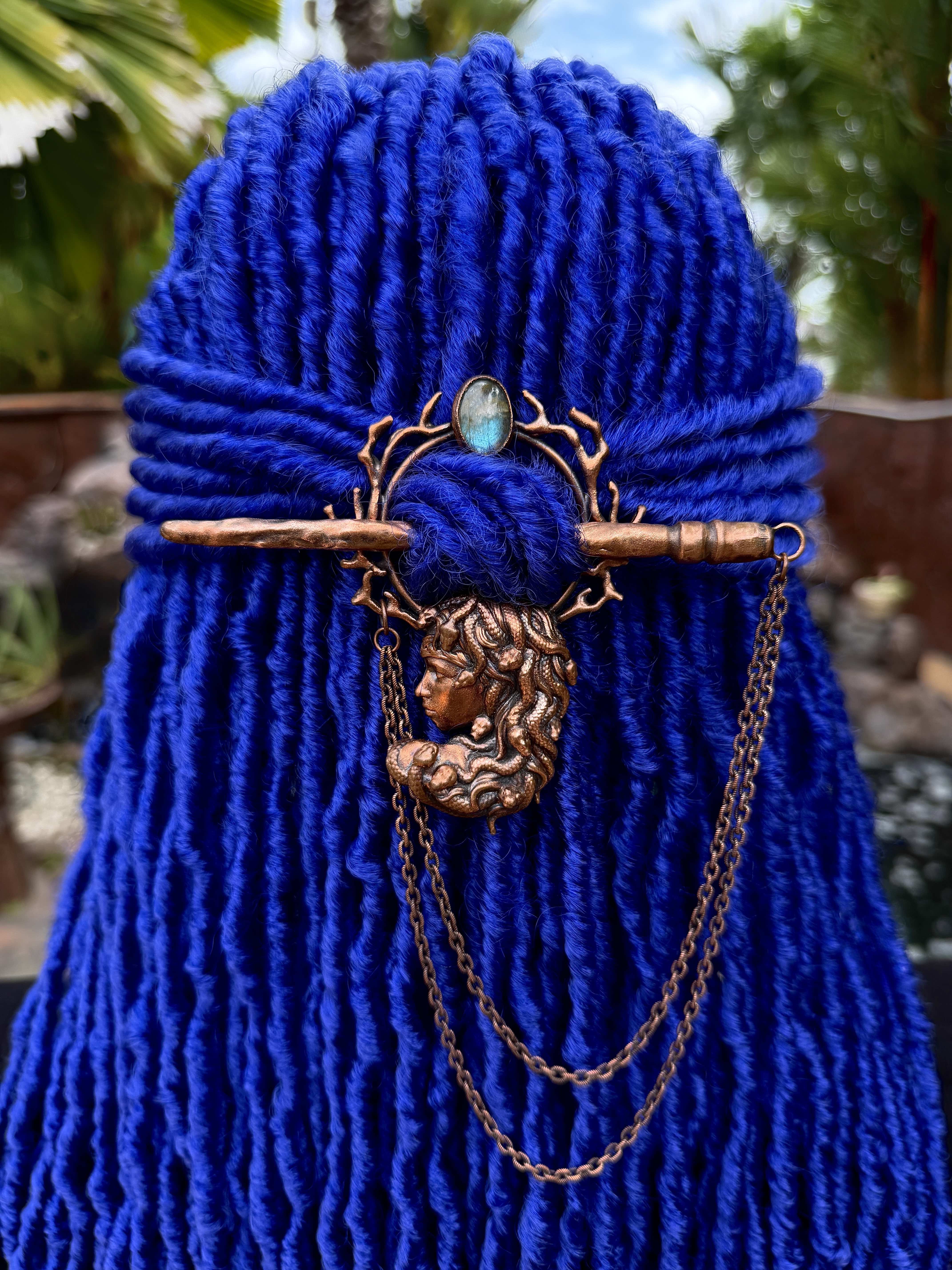 Copper loc jewelry, dreadlock hair pin, dread jewelry, loc accessories, dread accessories