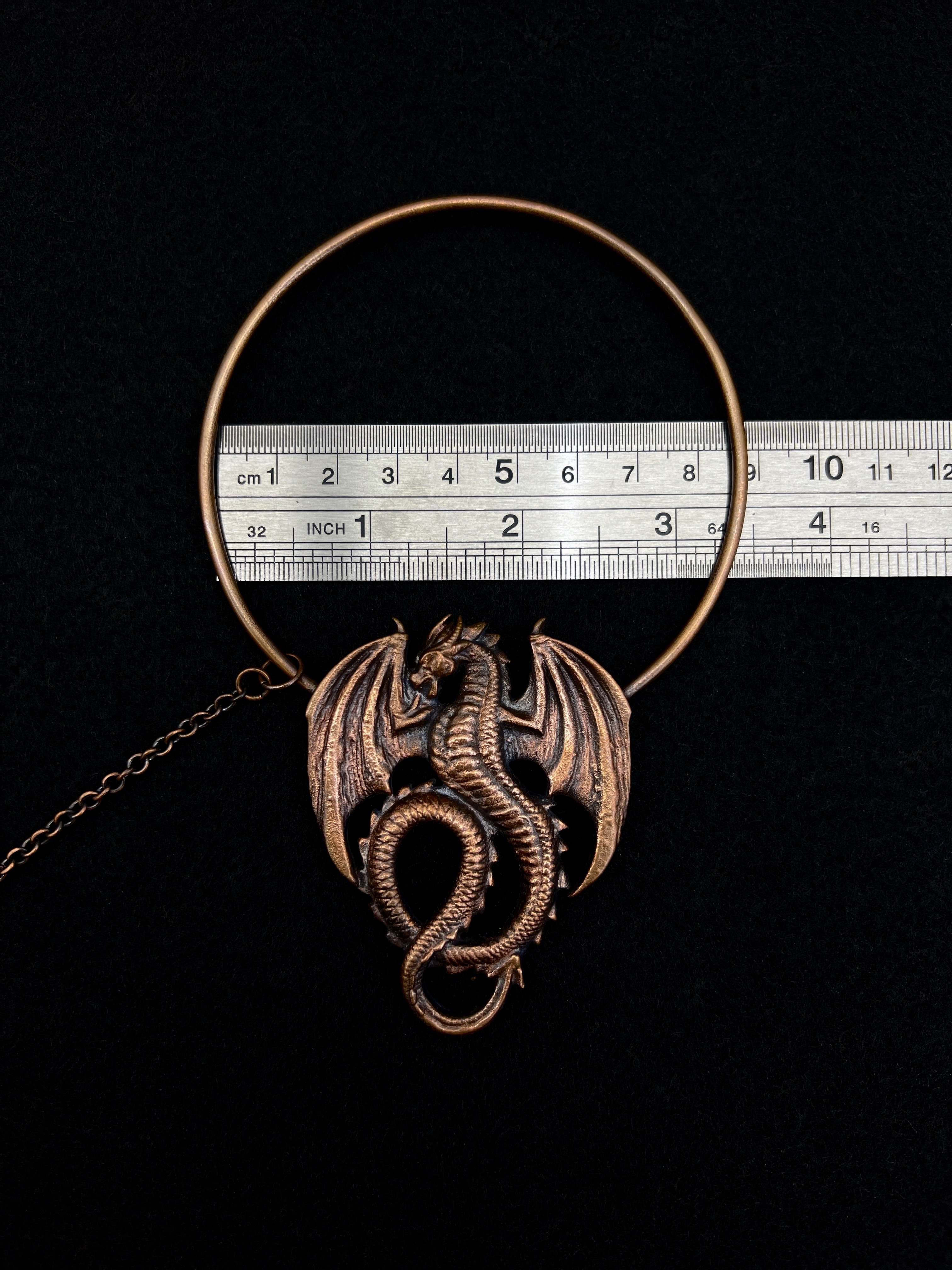 Copper loc jewelry, dreadlock hairpin, dread jewelry, loc accessory, dread accessory with dragon design