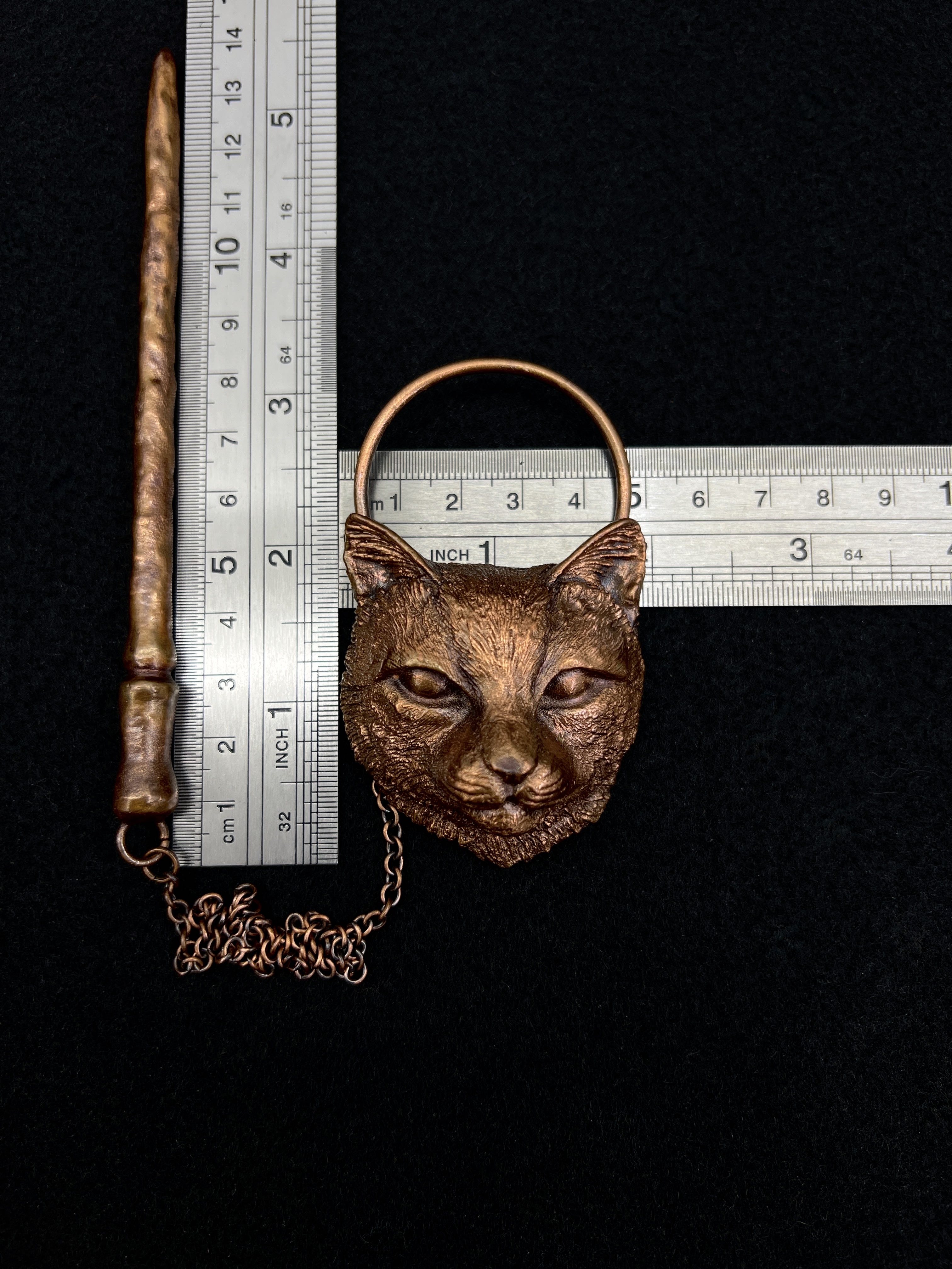 Hair jewelry, hair clip, hair barrette, hairpin with cat design