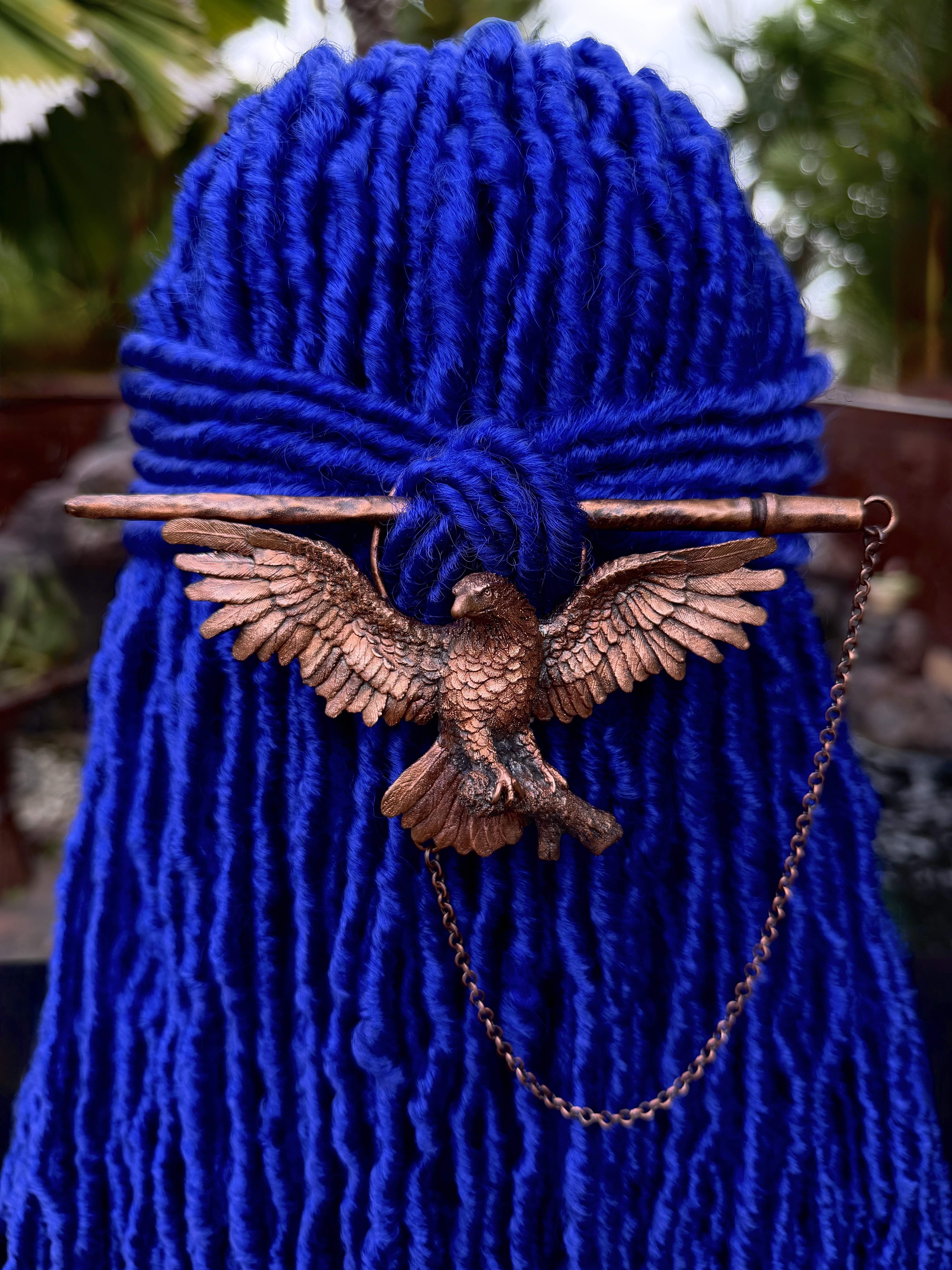Loc jewelry, dread jewelry, loc accessories, dread accessories, dreadlock hairpin with eagle design