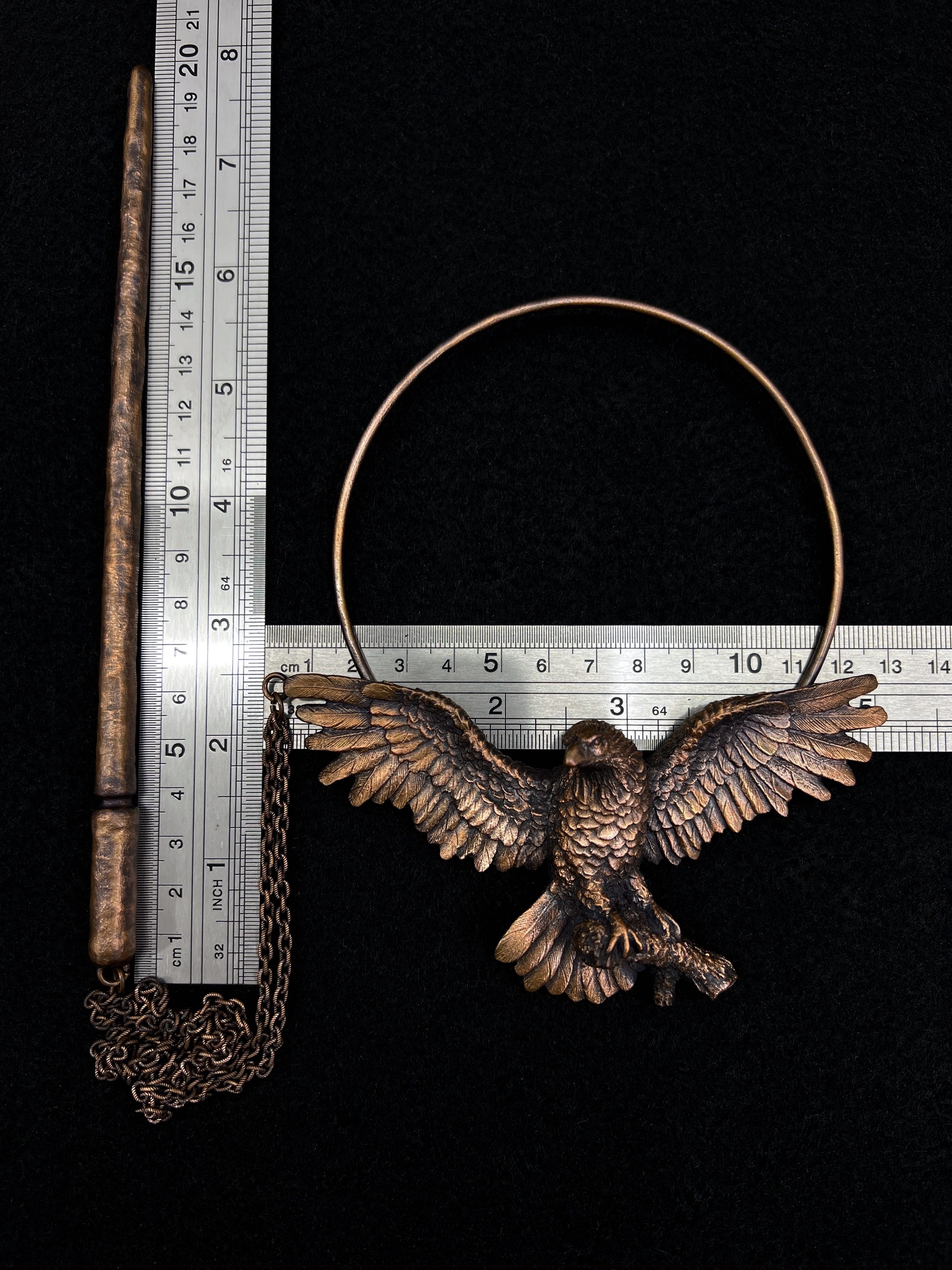 Copper loc jewelry, dreadlock hairpin, dread jewelry, loc accessories, dread accessories with eagle design