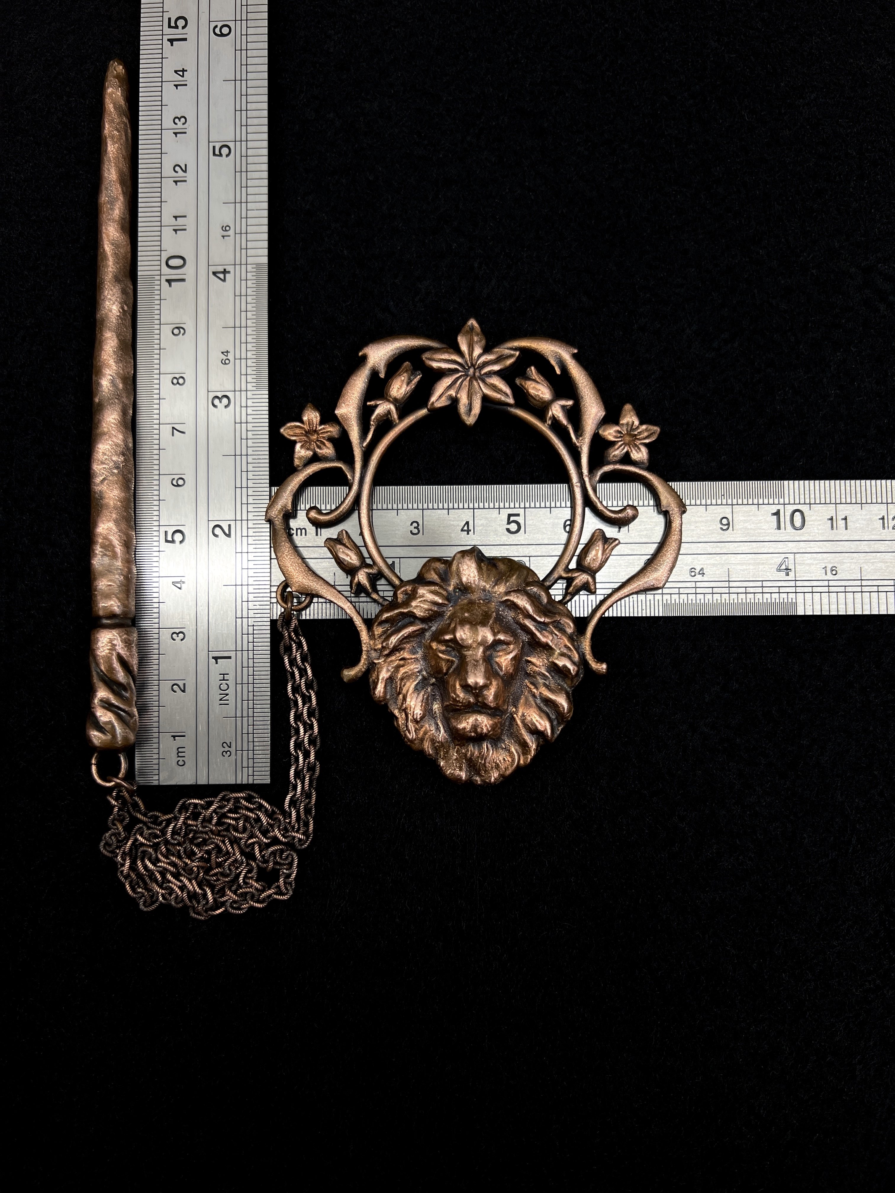 Lion hair jewelry, hairpin, hair clip, hair accessory